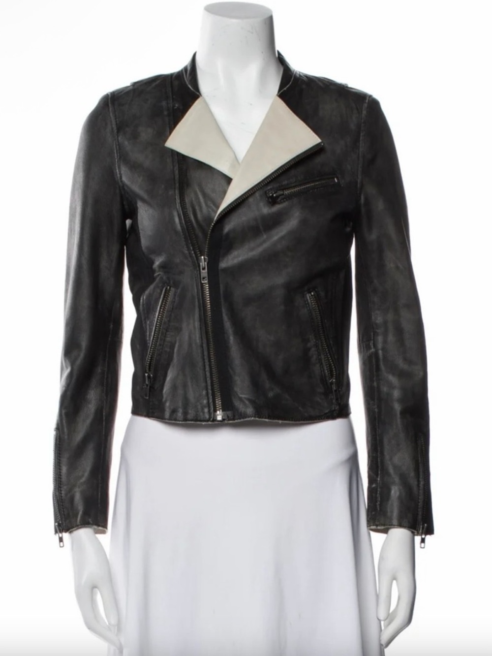 NWOT Maje lamb leather lighter weight moto jacket-size 40-size 10/12